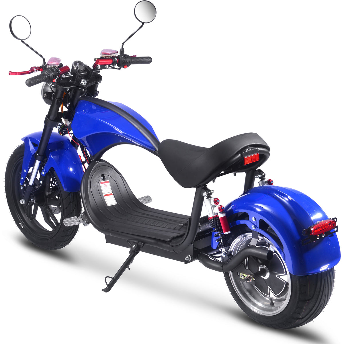MotoTec Raven 60V 30Ah 2500W Lithium Electric Scooter Blue - view 3