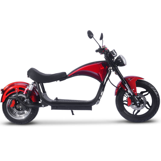 MotoTec Raven 60V 30Ah 2500W Lithium Electric Scooter Red - view 2