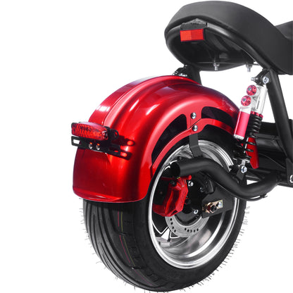 MotoTec Raven 60V 30Ah 2500W Lithium Electric Scooter Red - view 7