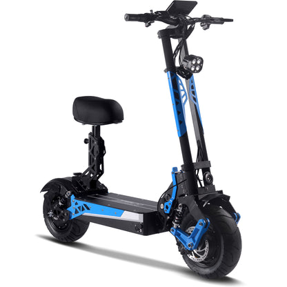 MotoTec Switchblade 60V 4000W Lithium Electric Scooter Blue