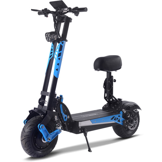 MotoTec Switchblade 60V 4000W Lithium Electric Scooter Blue - view 2