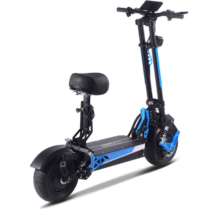 MotoTec Switchblade 60V 4000W Lithium Electric Scooter Blue - view 5