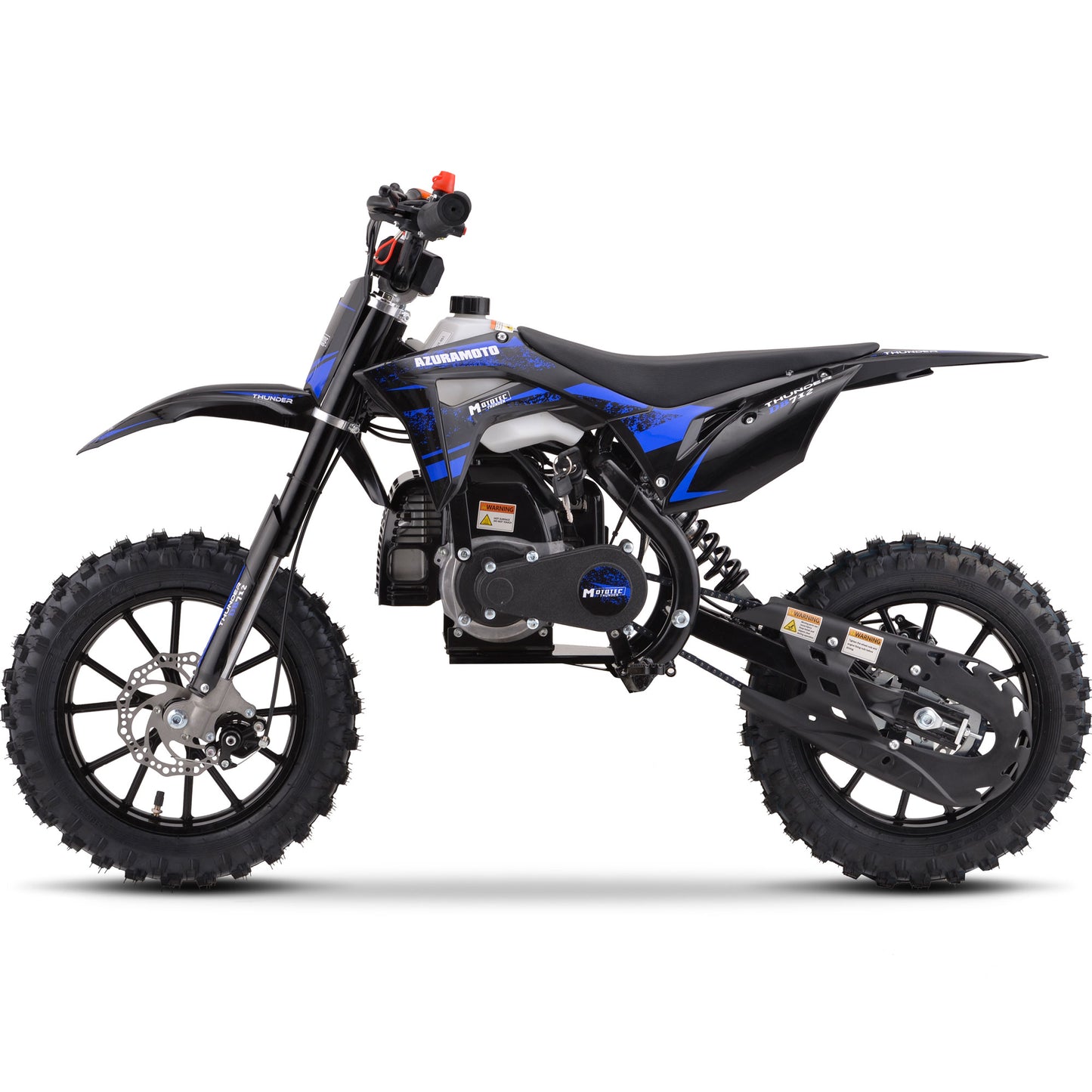 MotoTec Thunder 50cc 2-Stroke Kids Gas Dirt Bike Blue - view 2
