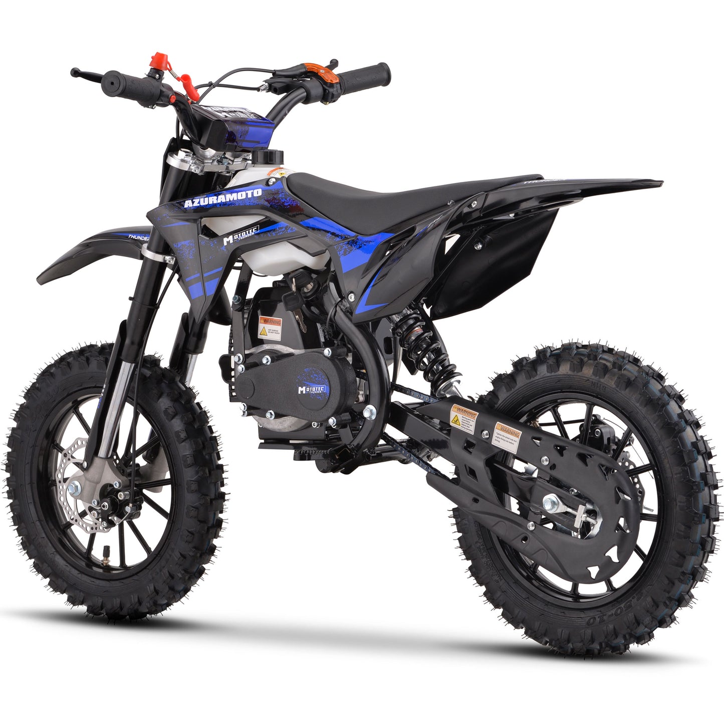 MotoTec Thunder 50cc 2-Stroke Kids Gas Dirt Bike Blue - view 3