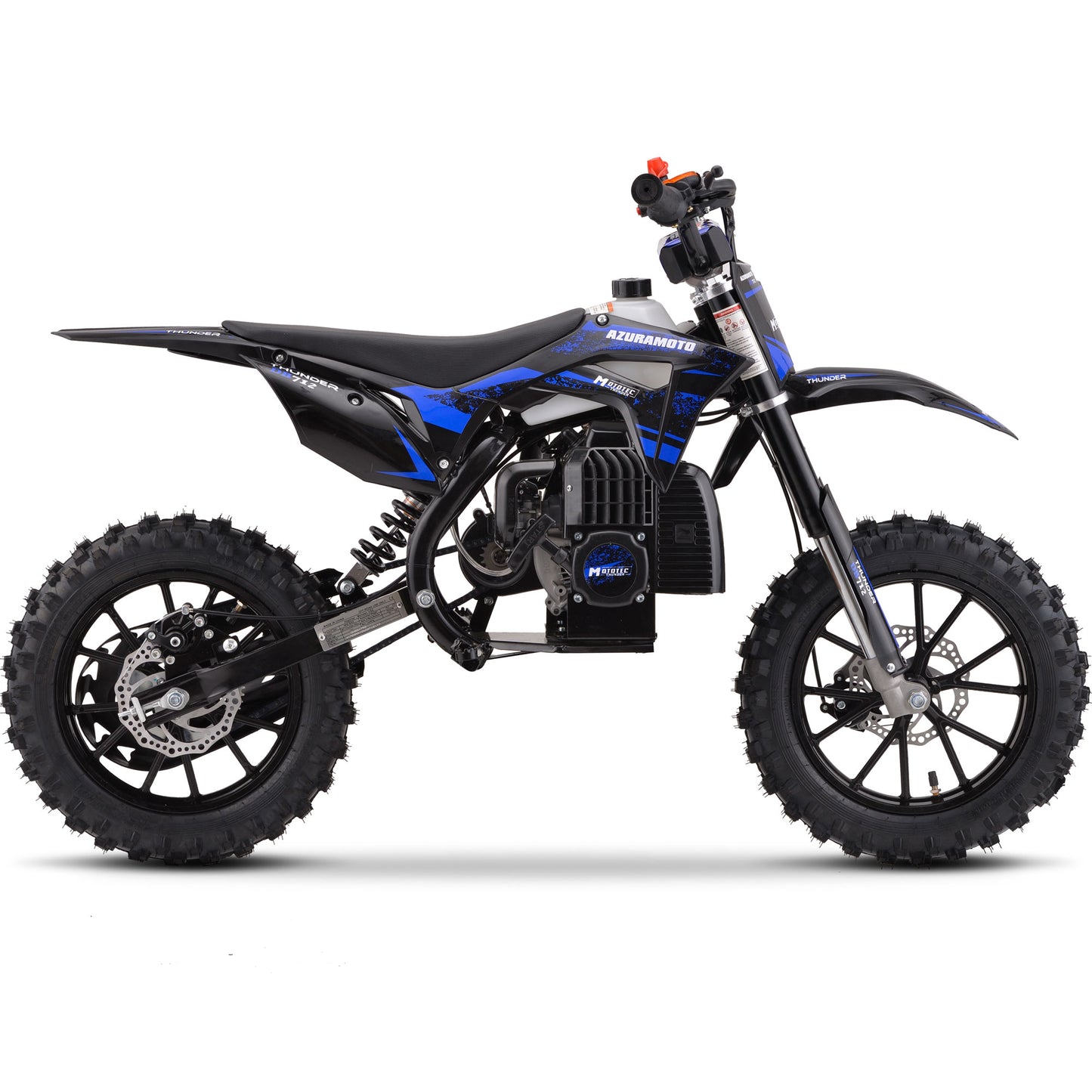 MotoTec Thunder 50cc 2-Stroke Kids Gas Dirt Bike Blue - view 4