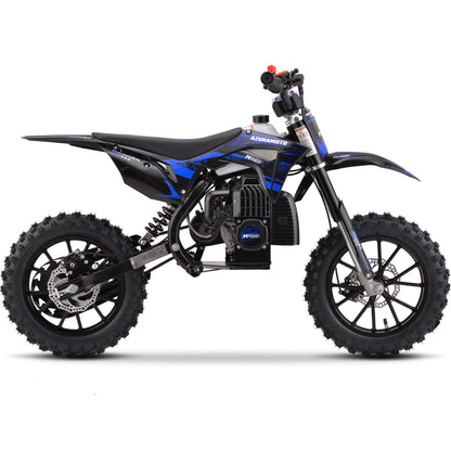 MotoTec Thunder 50cc 2-Stroke Kids Gas Dirt Bike Blue - view 4
