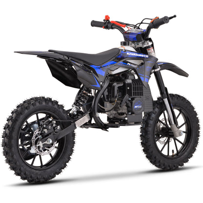 MotoTec Thunder 50cc 2-Stroke Kids Gas Dirt Bike Blue - view 5