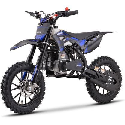 MotoTec Thunder 50cc 2-Stroke Kids Gas Dirt Bike Blue - view 6