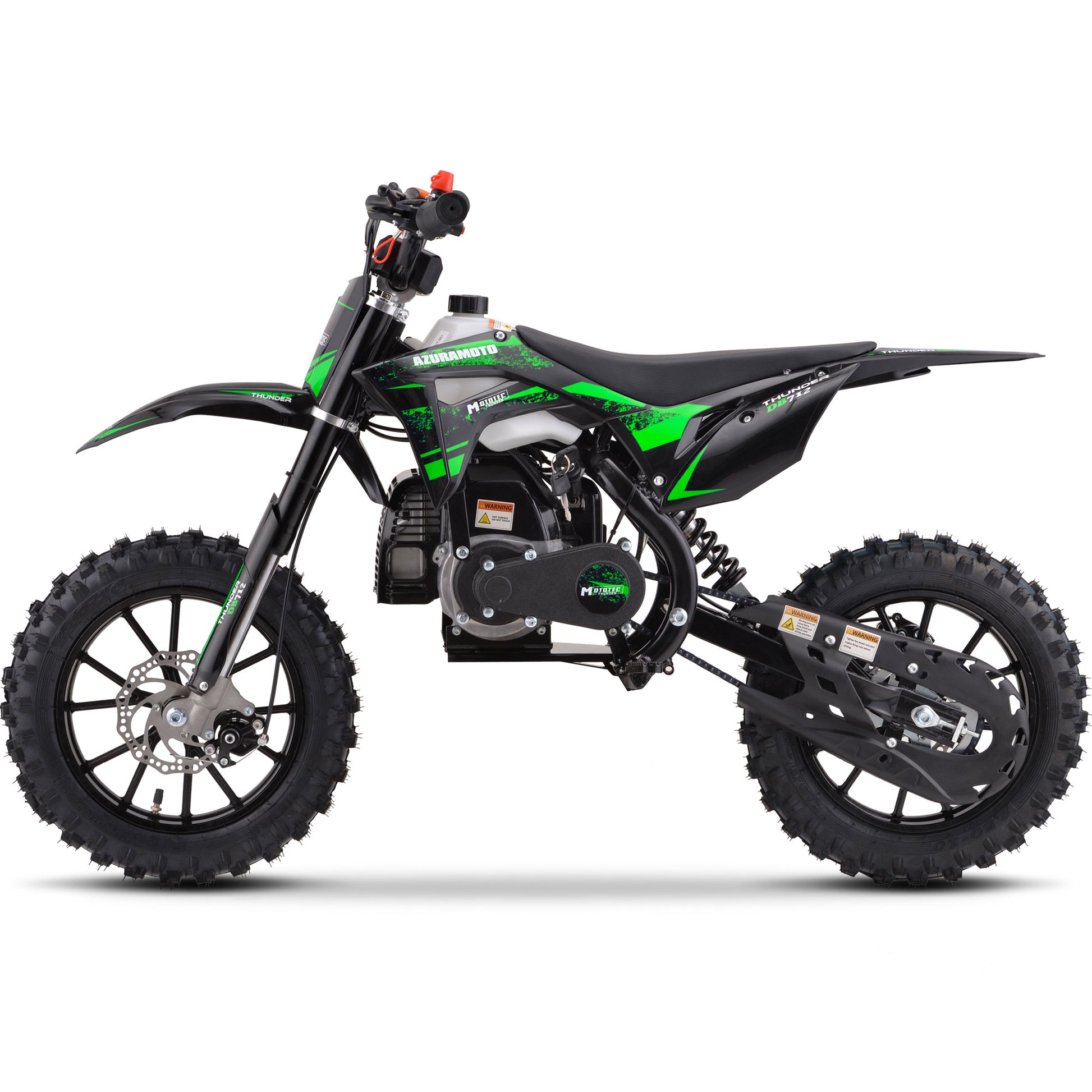 MotoTec Thunder 50cc 2-Stroke Kids Gas Dirt Bike Green - view 2