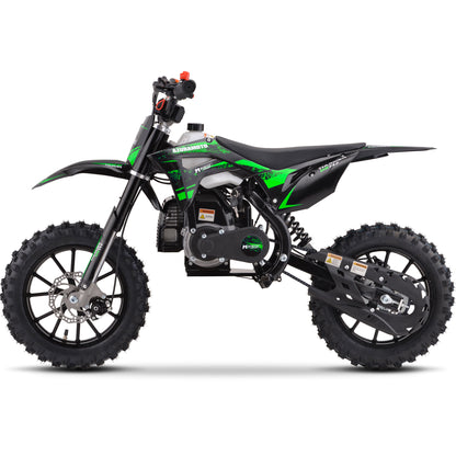 MotoTec Thunder 50cc 2-Stroke Kids Gas Dirt Bike Green - view 2