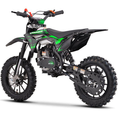 MotoTec Thunder 50cc 2-Stroke Kids Gas Dirt Bike Green - view 3