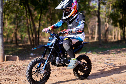 MotoTec Thunder 50cc 2-Stroke Kids Gas Dirt Bike Green - view 8
