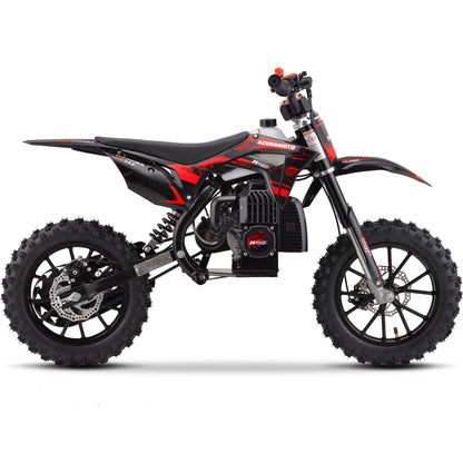 MotoTec Thunder 50cc 2-Stroke Kids Gas Dirt Bike Red - view 4