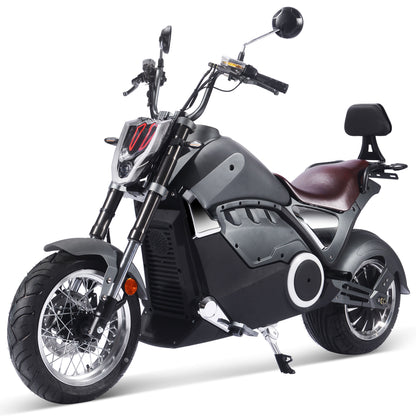 MotoTec Typhoon 72V 30Ah 3000W Lithium Electric Scooter Gray - view 2