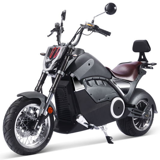 MotoTec Typhoon 72V 30Ah 3000W Lithium Electric Scooter Gray - view 2