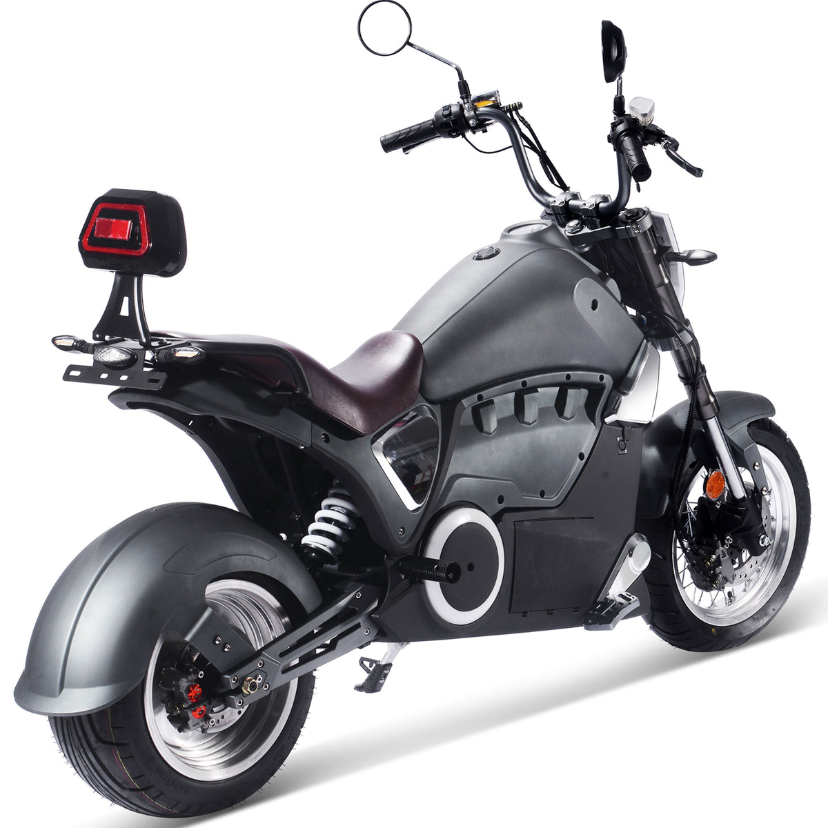 MotoTec Typhoon 72V 30Ah 3000W Lithium Electric Scooter Gray - view 4