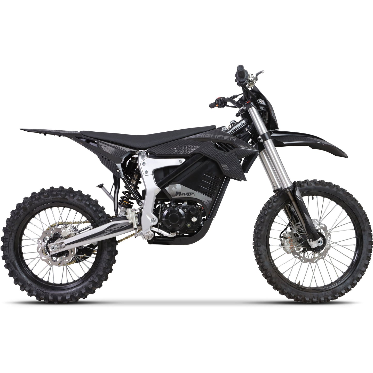 MotoTec Venom 72v 12000w Electric Dirt Bike Black