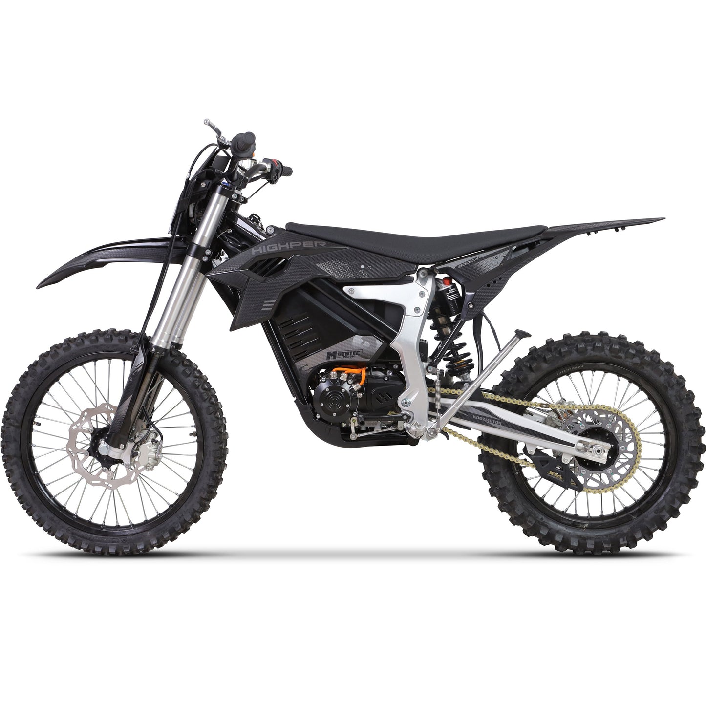 MotoTec Venom 72v 12000w Electric Dirt Bike Black