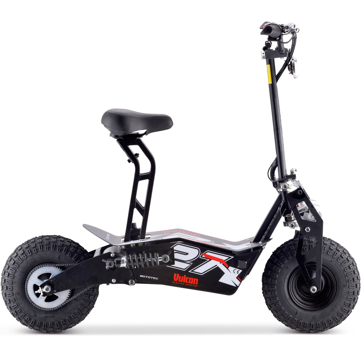 MotoTec Vulcan 48V 1600W Electric Scooter Black - view 3