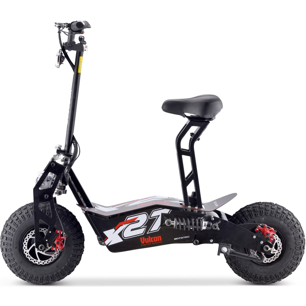 MotoTec Vulcan 48V 1600W Electric Scooter Black - view 4