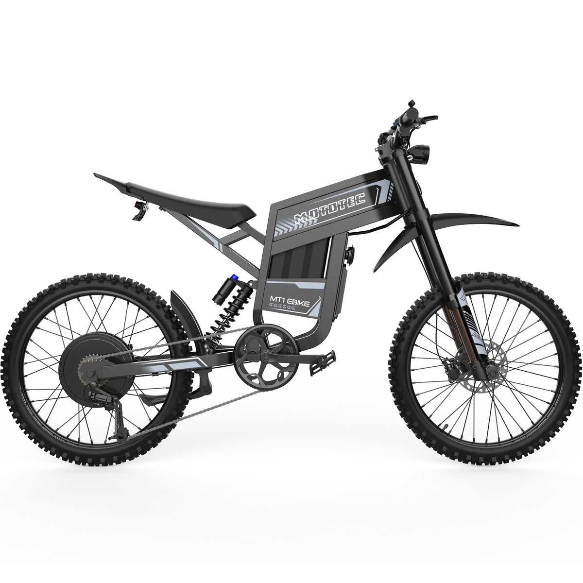 MotoTec MT1 Pro E-Bike 60V 6000W Grey - view 3
