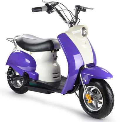 MotoTec 24V Electric Moped Purple - view 2