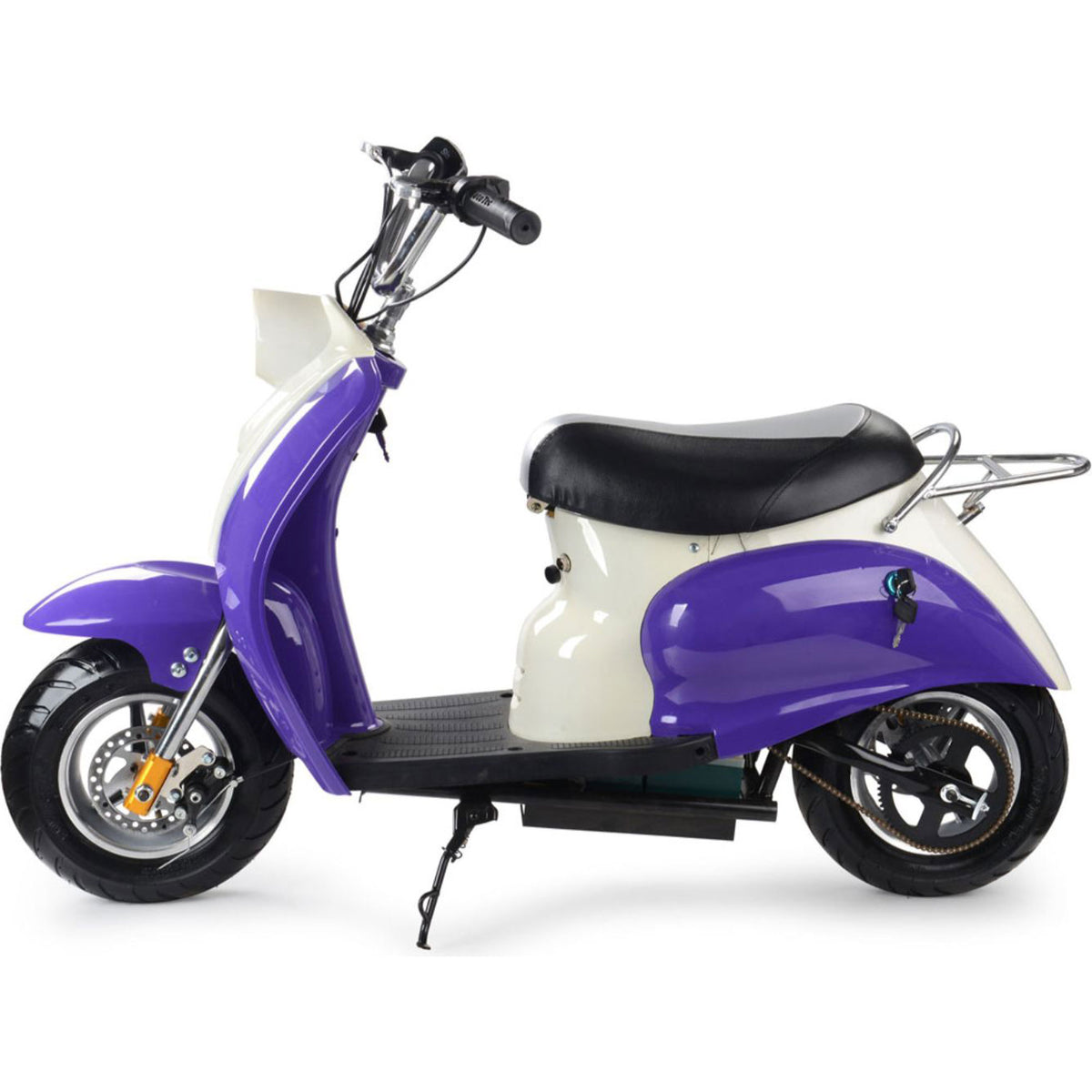 MotoTec 24V Electric Moped Purple - view 4