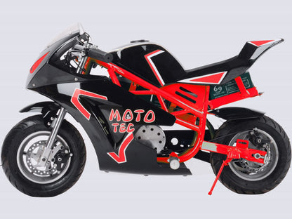 MotoTec 36V 500W Electric Pocket Bike GT Red - view 3
