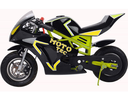 MotoTec Gas Pocket Bike GT 49cc 2-Stroke Yellow - view 2