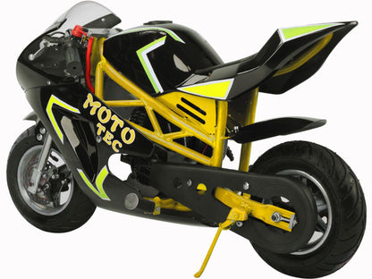 MotoTec Gas Pocket Bike GT 49cc 2-Stroke Yellow - view 3