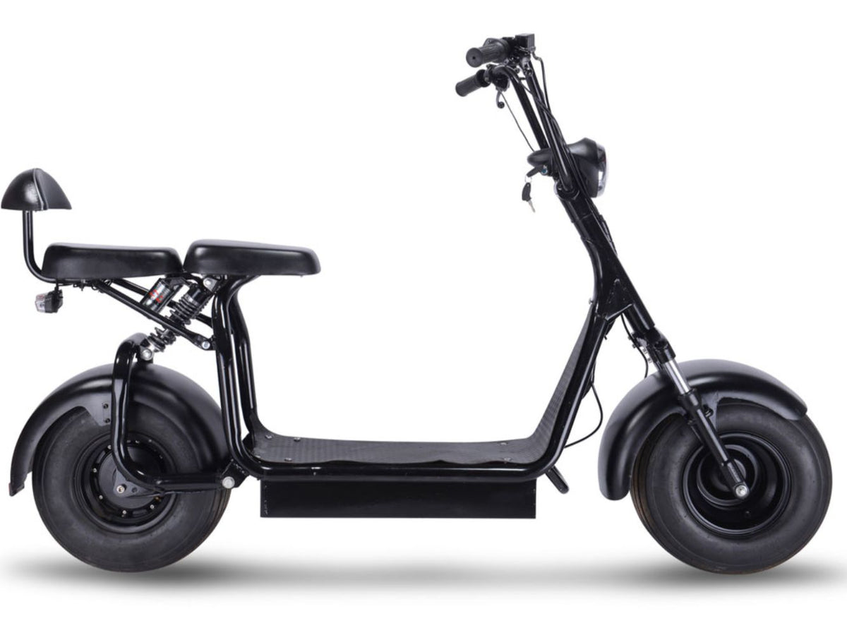 MotoTec Knockout 60V 1000W Electric Scooter Black - view 3