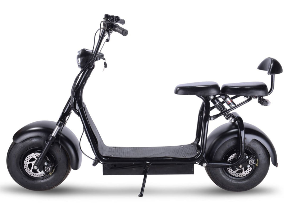 MotoTec Knockout 60V 1000W Electric Scooter Black - view 6