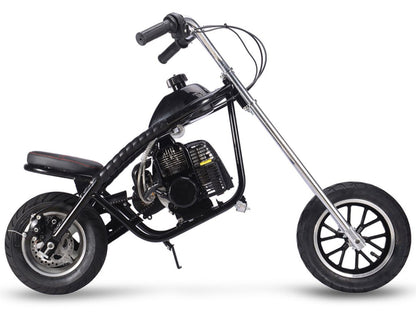MotoTec 49cc Gas Mini Chopper Black - view 3