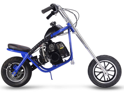 MotoTec 49cc Gas Mini Chopper Blue - view 5