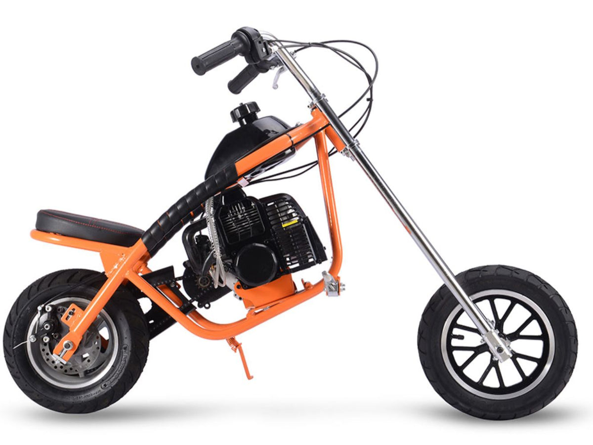 MotoTec 49cc Gas Mini Chopper Orange - view 3