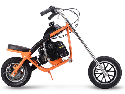 MotoTec 49cc Gas Mini Chopper Orange - view 3