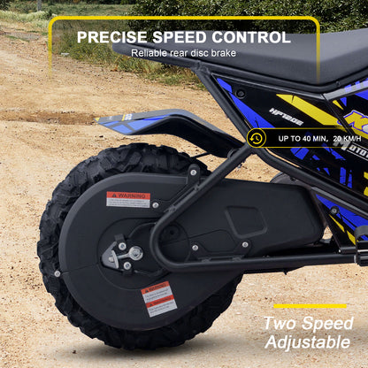 MotoTec 24V 250W (HP120E) Electric Mini Bike Blue - view 4