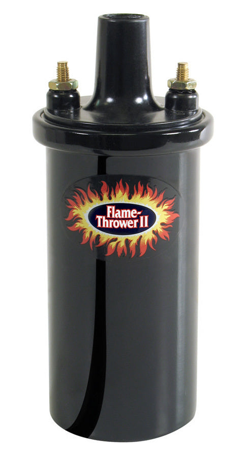 Pertronix Ignition Ignition Coil - Flame Thrower II - Canister - 0.60 ohm - Female Socket - 45000V - Oil Filled -
