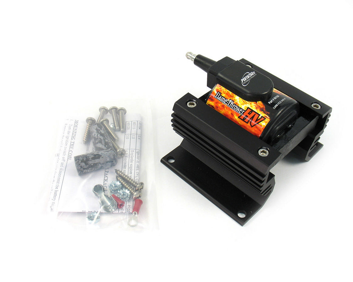 Pertronix Ignition Ignition Coil - Flame Thrower HV - E-Core - 0.45 ohm - Male HEI - 60000V - Black - Pertronix