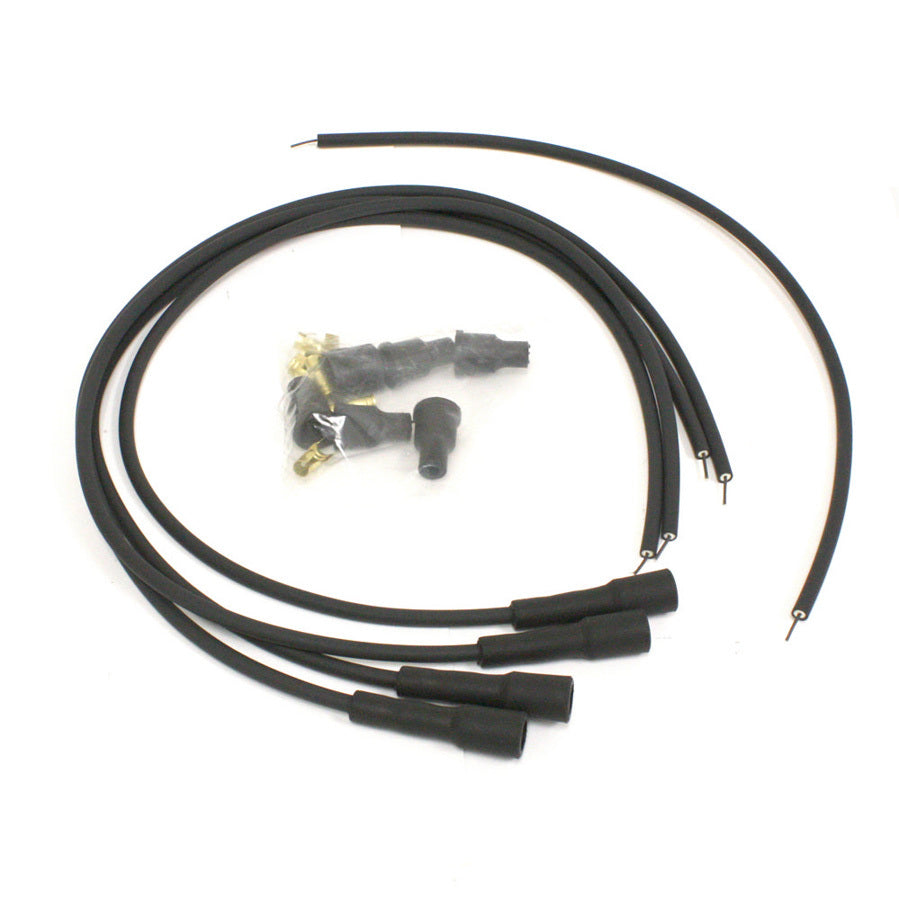 Pertronix Ignition Spark Plug Wire Set - Flame-Thrower - 7 mm - Black - Straight Plug Boots - Socket Style - Universal