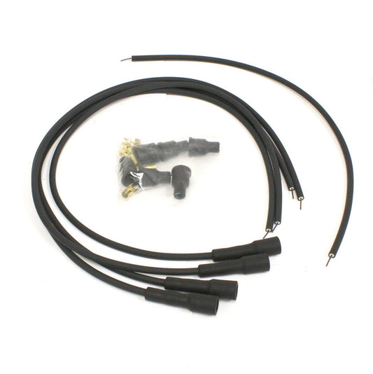 Pertronix Ignition Spark Plug Wire Set - Flame-Thrower - 7 mm - Black - Straight Plug Boots - Socket Style - Universal