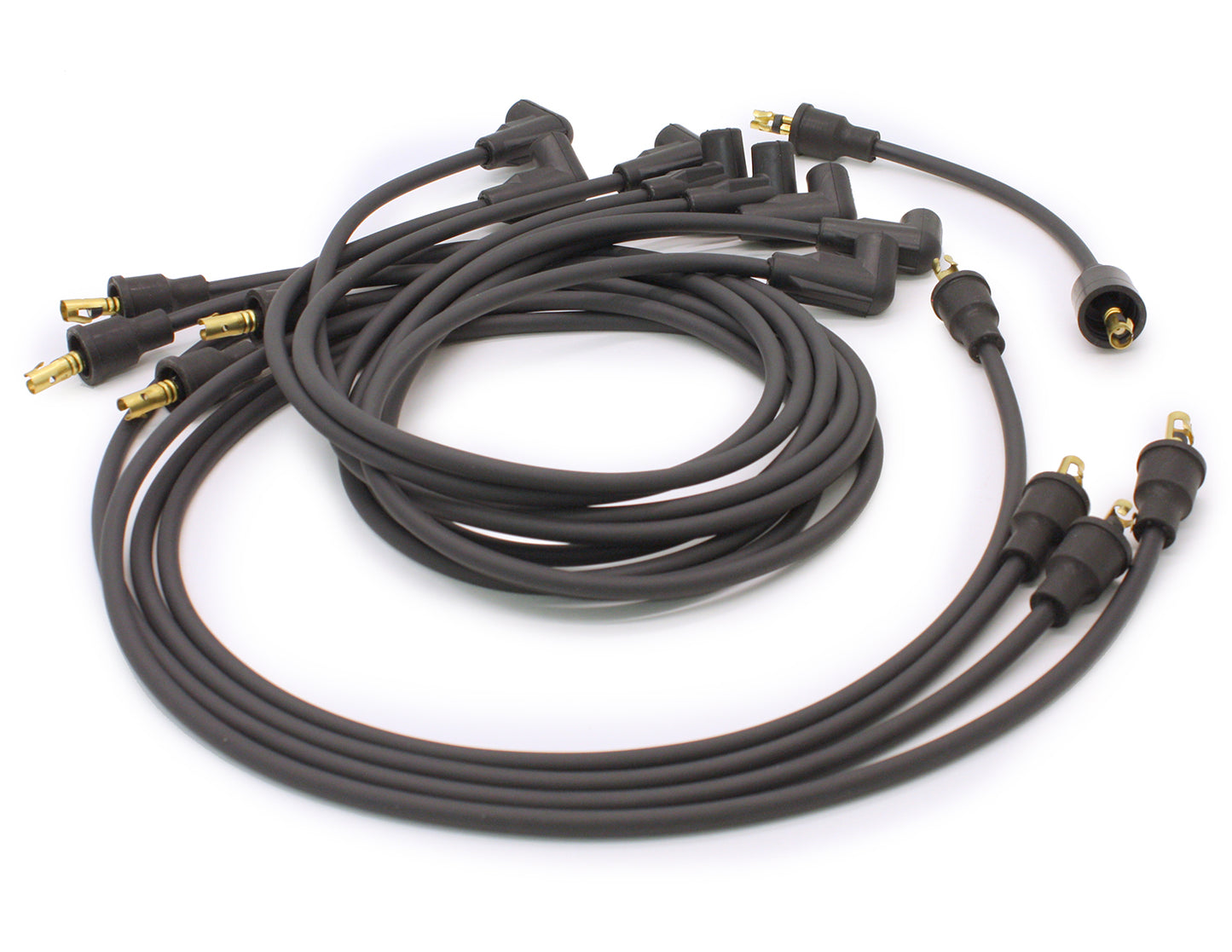 Pertronix Ignition Spark Plug Wire Set - Stock-Look - Spiral Core - 7 mm - Black - 90 Degree Plug Boots - Socket Style