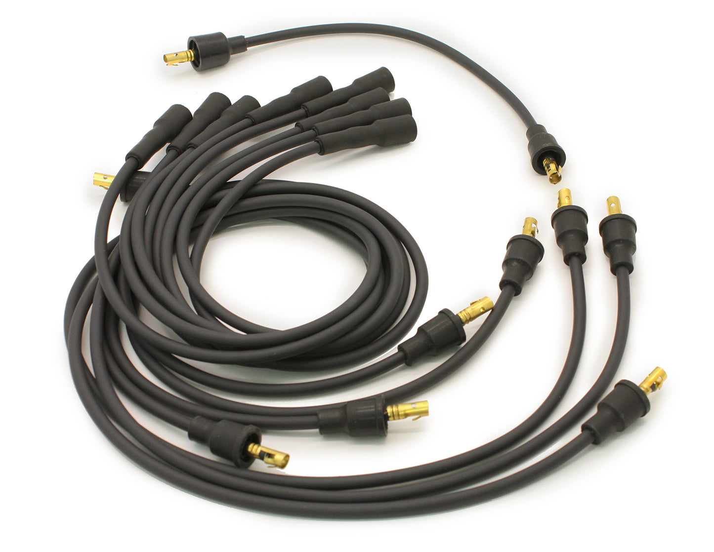 Pertronix Ignition Spark Plug Wire Set - Stock-Look - Spiral Core - 7 mm - Black - Straight Plug Boots - Socket Style