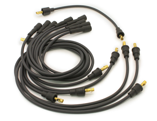 Pertronix Ignition Spark Plug Wire Set - Stock-Look - Spiral Core - 7 mm - Black - Straight Plug Boots - Socket Style