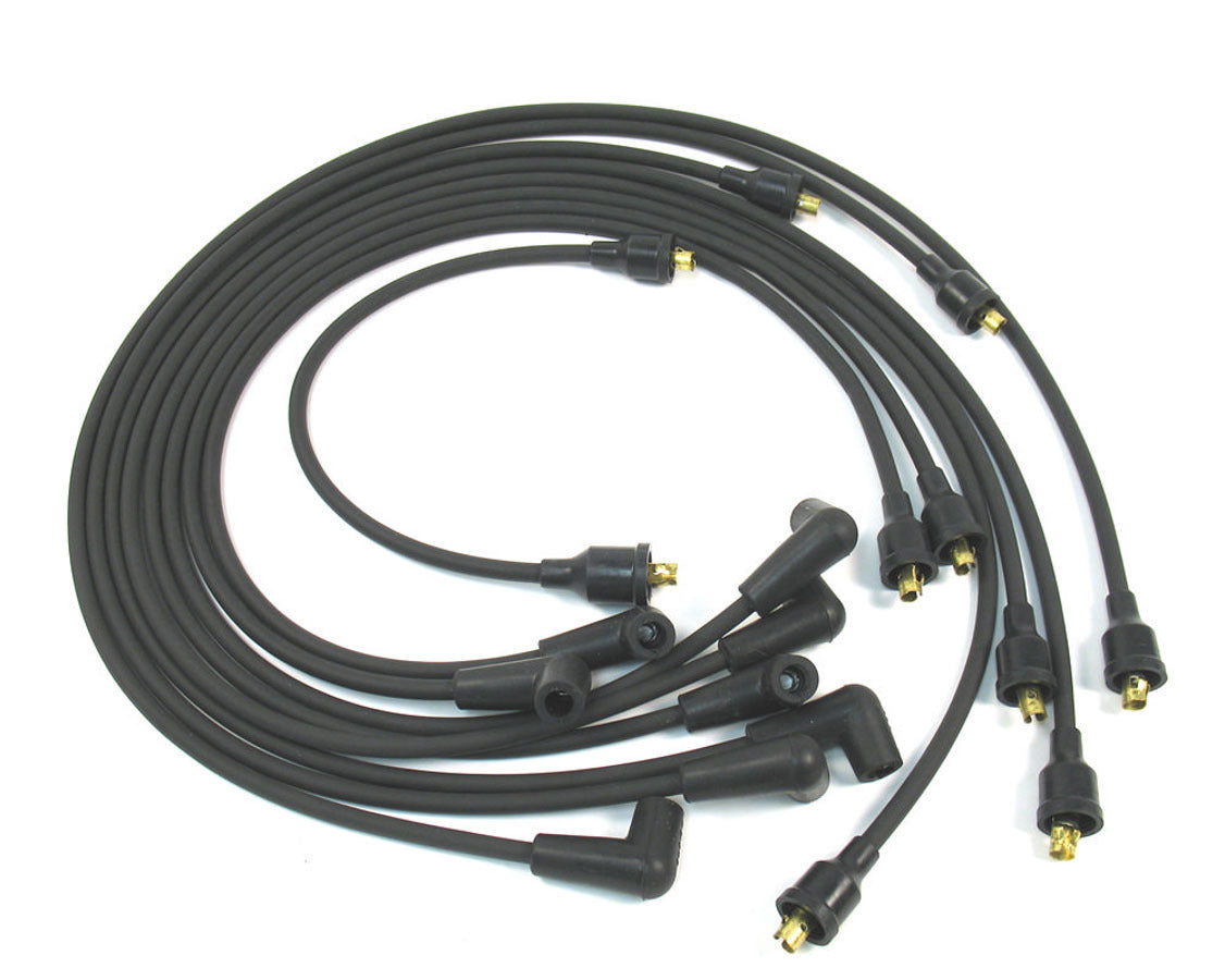 Pertronix Ignition Spark Plug Wire Set - Stock-Look - Spiral Core - 7 mm - Black - 90 Degree Plug Boots - Socket Style