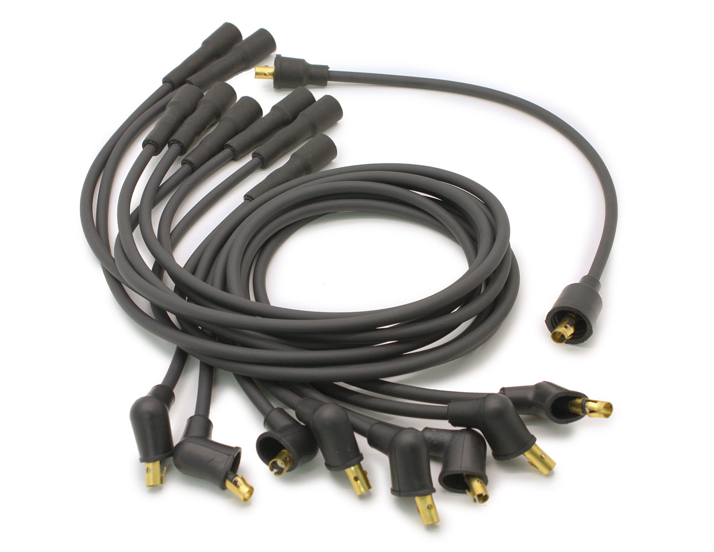 Pertronix Ignition Spark Plug Wire Set - Stock-Look - Spiral Core - 7 mm - Black - Straight Plug Boots - Socket Style