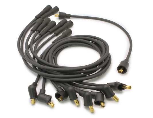 Pertronix Ignition Spark Plug Wire Set - Stock-Look - Spiral Core - 7 mm - Black - Straight Plug Boots - Socket Style