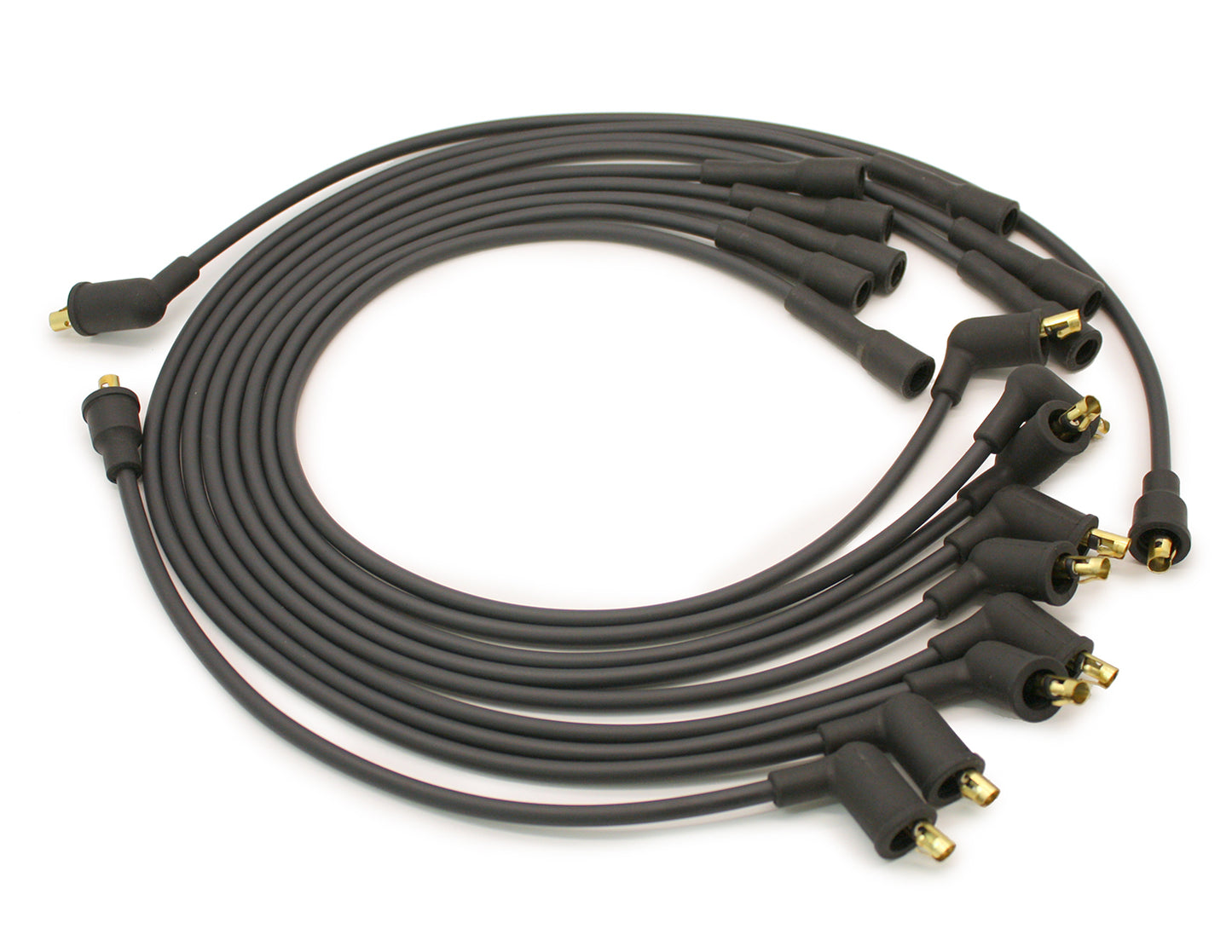 Pertronix Ignition Spark Plug Wire Set - Stock-Look - Spiral Core - 7 mm - Black - Straight Plug Boots - Socket Style