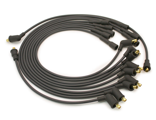 Pertronix Ignition Spark Plug Wire Set - Stock-Look - Spiral Core - 7 mm - Black - Straight Plug Boots - Socket Style