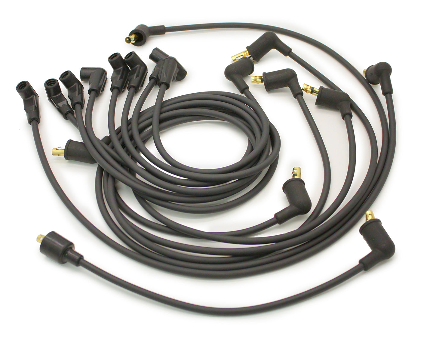 Pertronix Ignition Spark Plug Wire Set - Stock-Look - Spiral Core - 7 mm - Black - 90 Degree Plug Boots - Socket Style